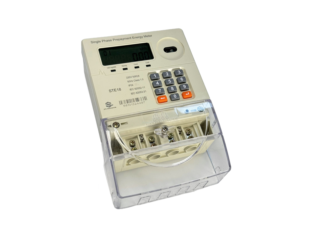 TOU Tariffs เครื่องวัดพลังงานสมาร์ทเฟสเดียวแบบจ่ายล่วงหน้า 230V ประเภทปุ่มกด