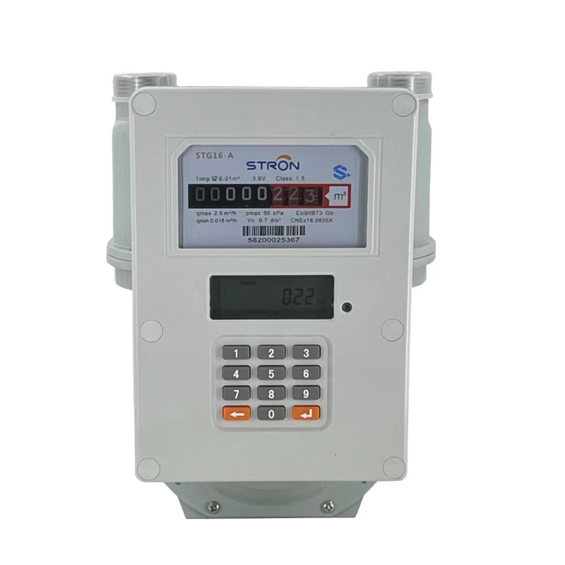 G1.6/G2.5/G4 LORA การสื่อสาร LPG ประเทศ STS Smart Electronic Prepaid Gas Meter