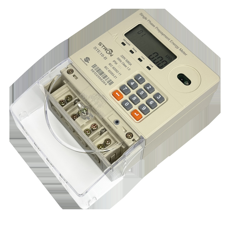 2025 แบบใหม่ STS เฟสเดียว พร้อมคีย์พੈਡ Smart Prepaid Meter