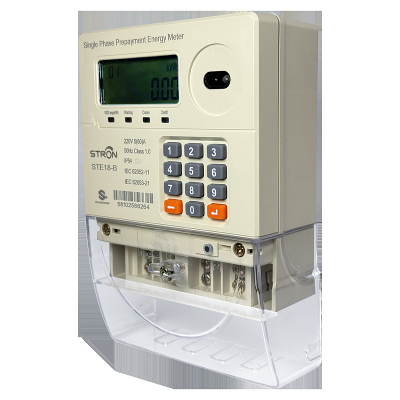 2025 แบบใหม่ STS เฟสเดียว พร้อมคีย์พੈਡ Smart Prepaid Meter
