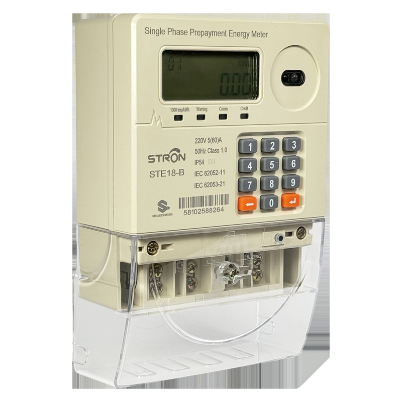 2025 แบบใหม่ STS เฟสเดียว พร้อมคีย์พੈਡ Smart Prepaid Meter