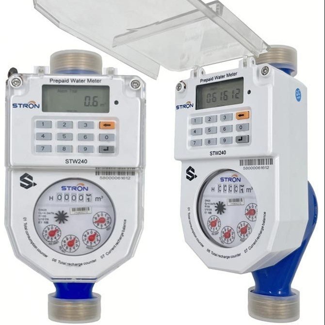 STS Original Prepaid Water Meter with 433MHz LoRa-RF 0.03125m³/h Flow Rate and 1/2 Size Copper Shell