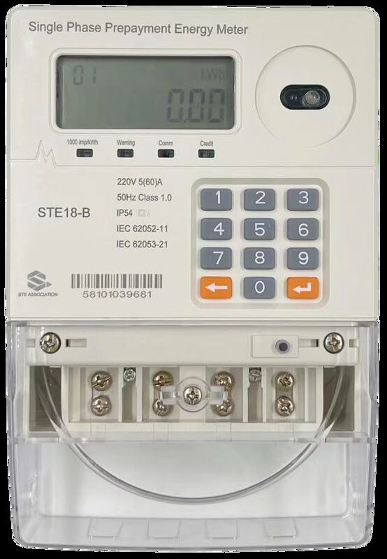 Prepayment Smart Prepaid Electricity Meter Offering Prepaid Token Type and Class 1 Accuracy Class Designed for Energy Consumption Tracking