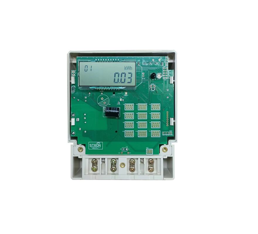 มิเตอร์ไฟฟ้าอัจฉริยะแบบเติมเงิน STS แบบเฟสเดียว M-PESA พร้อมจอ LCD ความแม่นยำ Class 1.0 ระบบการขาย