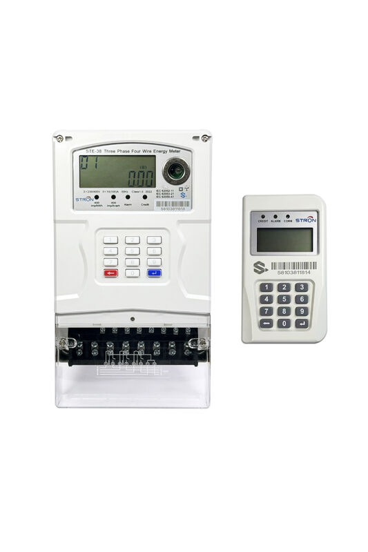 STS Prepaid Three-Phase Energy Meter with LORA RF Communication Class 1.0 Accuracy and IP54 Waterproof