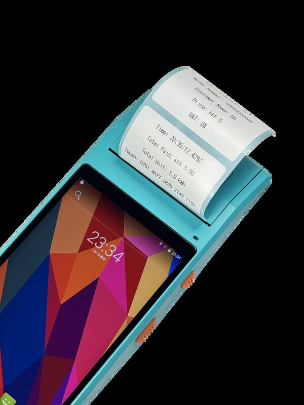 การชําระเงินประตูต่อประตูโดยหน่วยขายมือถือ Recharge Android 9.0 Handheld Payment Terminal - อินเตอร์เฟซที่สะดวกต่อผู้ใช้สําหรับการชําระเงินเร็ว