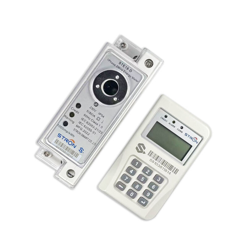 STS DIN Rail Mounted Single Phase Prepaid Electricity Meter with Class 1.0 Accuracy IP54 Waterproof and 5(60)A Current