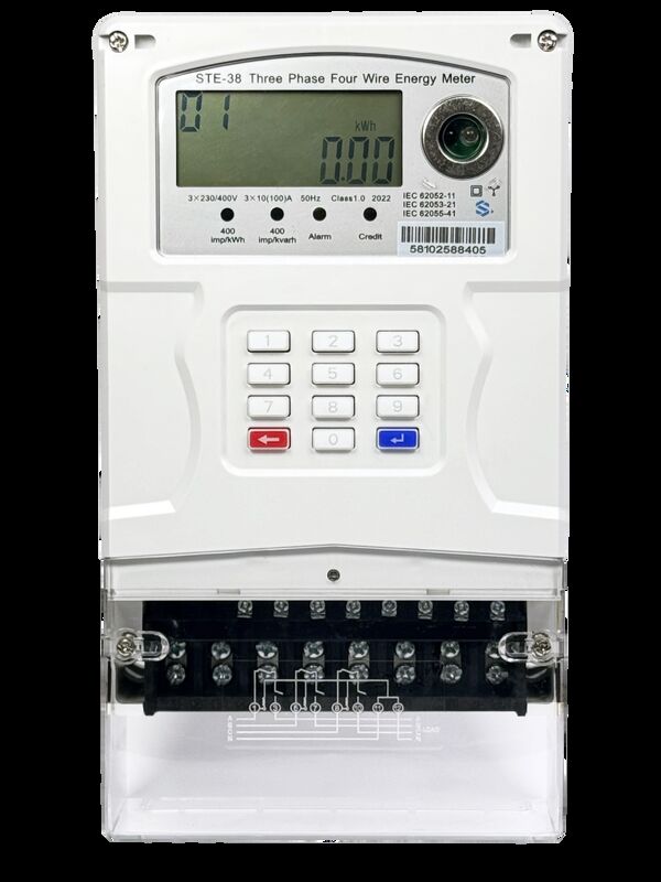 STS Smart Prepaid Electricity Meter พร้อมแรงดันแบตเตอรี่ 3.3V และกระแสการนอน 0.5mA รับประกันการทํางานและการรวบรวมข้อมูลในระยะยาว