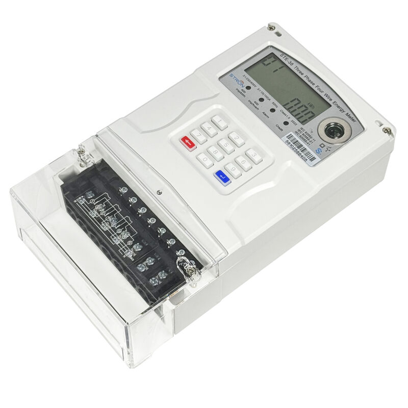 มิเตอร์ไฟฟ้าแบบเติมเงินอัจฉริยะ หน้าจอ LCD รุ่น STE38-A พร้อมความแม่นยำในการวัดระดับ Class 1.0 และรองรับการตัดการเชื่อมต่อระยะไกลสำหรับการใช้พลังงาน