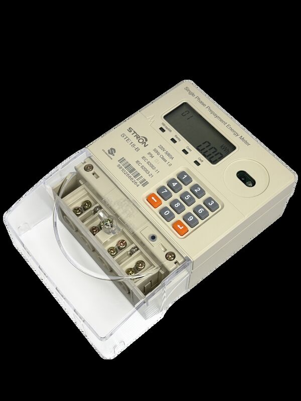 Smart Prepaid Electricity Meter Single Phase STS พร้อมหน่วยอินเตอร์เฟซลูกค้าและ RF Remote Reading สําหรับการติดตามพลังงาน