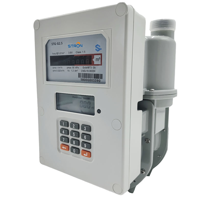 เครื่องวัดก๊าซแบบเติมเงิน IP67 Anti Tamper, เครื่องวัดการไหลของก๊าซแบบพกพา 1.6m3 / H