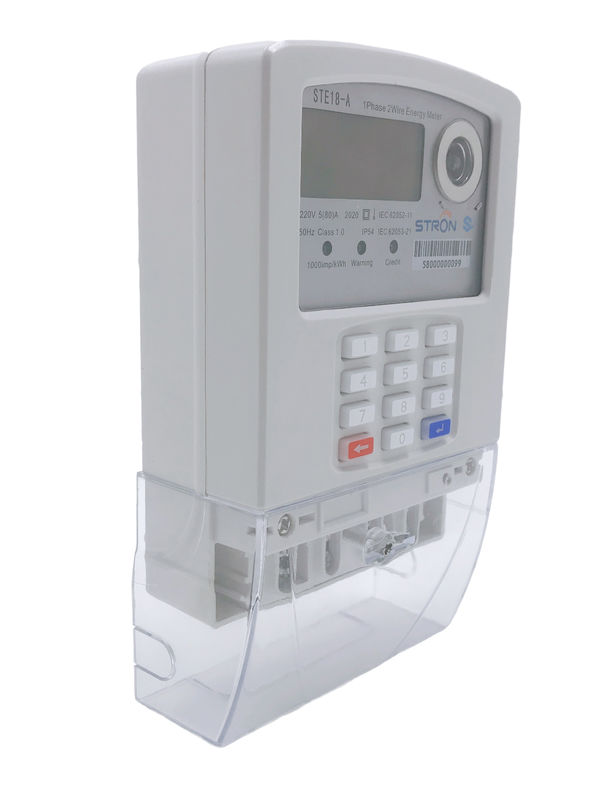 LORA-RF Split Keypad ฟังก์ชันป้องกันการงัดแงะมาตรฐาน STS เครื่องวัดไฟฟ้าอัจฉริยะเฟสเดียวแบบเติมเงินพร้อม CIU