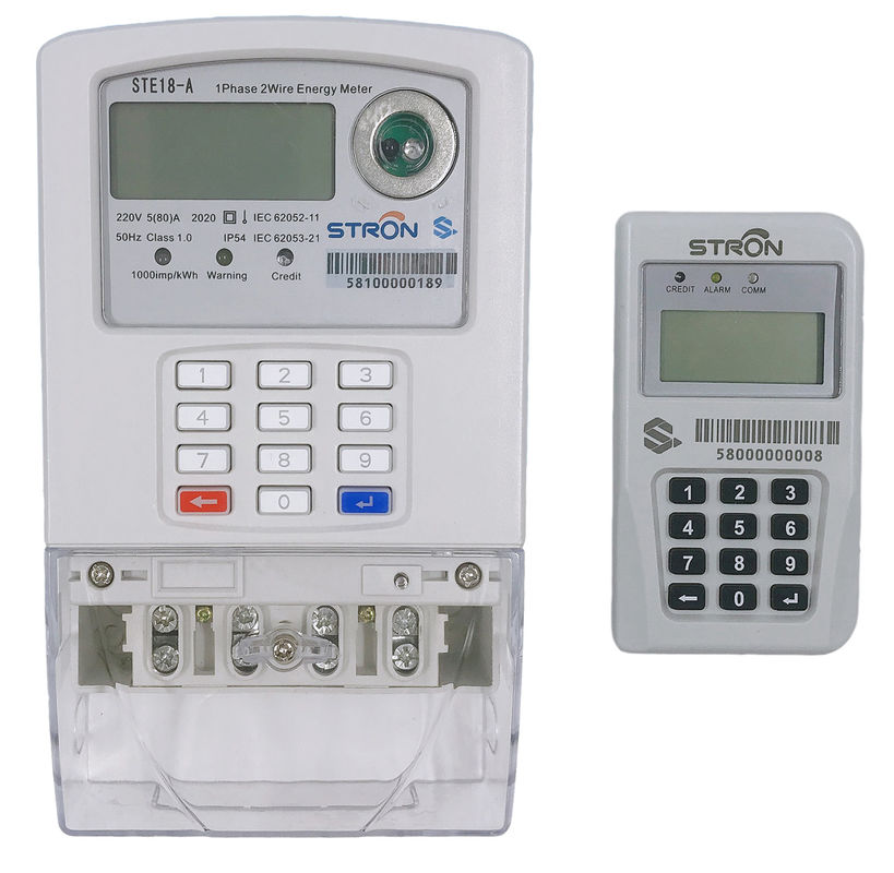 LORA-RF Split Keypad ฟังก์ชันป้องกันการงัดแงะมาตรฐาน STS เครื่องวัดไฟฟ้าอัจฉริยะเฟสเดียวแบบเติมเงินพร้อม CIU