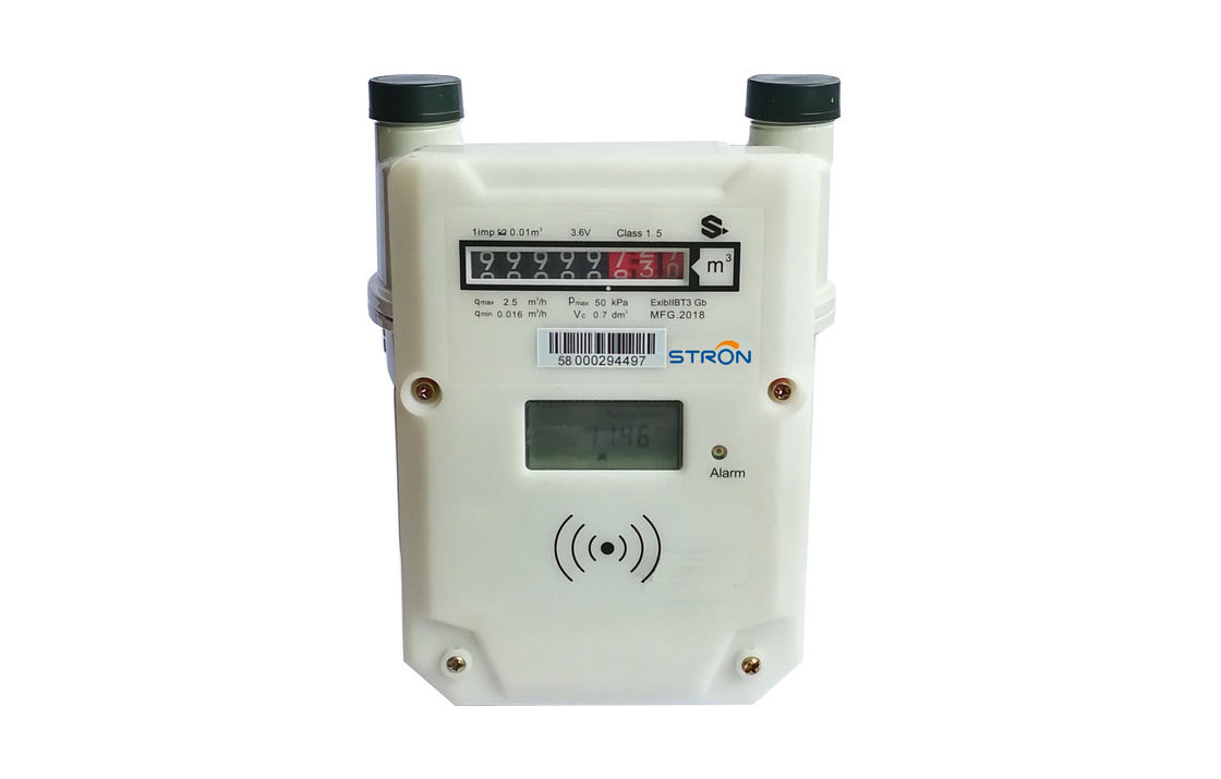 ระดับการป้องกัน IP65 เครื่องวัดแก๊สสมาร์ท พร้อมแบตเตอรี่ลิธีอุตสาหกรรมและระยะวัด 0-9999 M3