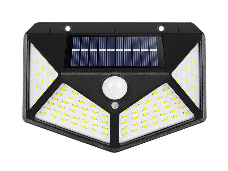 ลานโคมไฟติดผนังกลางแจ้งพลังงานแสงอาทิตย์ 100LED Body Induction Corridor Lights