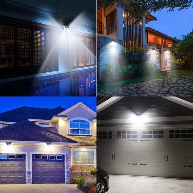 ลานโคมไฟติดผนังกลางแจ้งพลังงานแสงอาทิตย์ 100LED Body Induction Corridor Lights