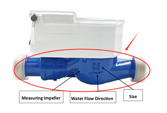 การวัดน้ําด้วย NB-IOT Smart Water Meter 0.1-90C อุณหภูมิน้ํา 4-M16/8-M16/8-M16/8-M20 โบลต์เชื่อม