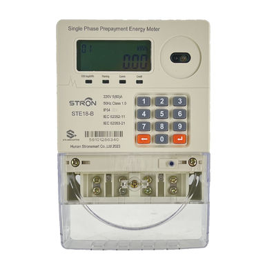 50Hz STS Smart Prepaid Electricity Meter พร้อมระบบป้องกันการขัดขวาง