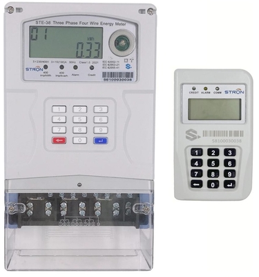 เครื่องวัดไฟฟ้าแบบดิจิตอล 3 ขั้นตอนแบบชําระเงินล่วงหน้า RS485 การสื่อสาร DIN Rail Remote Access for Home Office Energy Monitoring