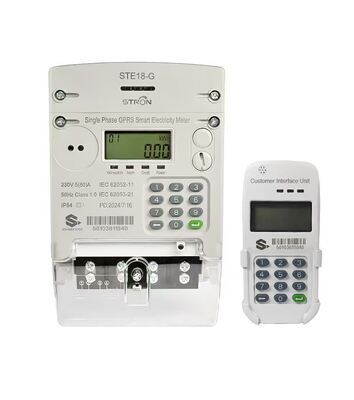 STS Prepaid Keypad Smart Electricity Meter พร้อมการสื่อสาร GPRS/4G ความแม่นยําชั้น 1.0 และการจัดอันดับกันน้ํา IP54