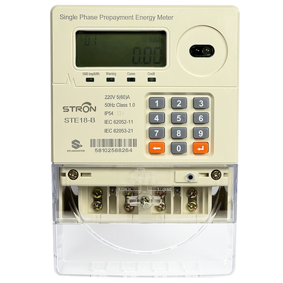 Smart Prepaid Electricity Meter designed for prepaid electricity management with automatic relay cut off upon credit expiration