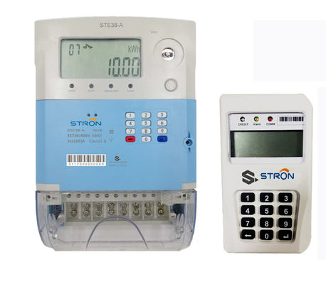 STE38-G GPRS Stron STS Standard เครื่องวัดไฟฟ้าแบบสามเฟสสี่สายแบบเติมเงิน