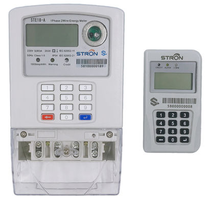 LORA-RF Split Keypad ฟังก์ชันป้องกันการงัดแงะมาตรฐาน STS เครื่องวัดไฟฟ้าอัจฉริยะเฟสเดียวแบบเติมเงินพร้อม CIU