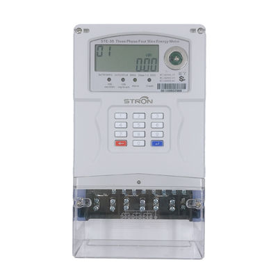 STS Standard Keypad Prepaid TOU Tariffs 3 Phase 4 Wires เครื่องวัดพลังงานแบบสมาร์ท