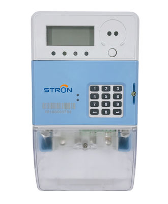 60HZ 8kV เครื่องวัดไฟฟ้าแบบจ่ายล่วงหน้าแบบสมาร์ทเฟสเดียวมาตรฐาน STS