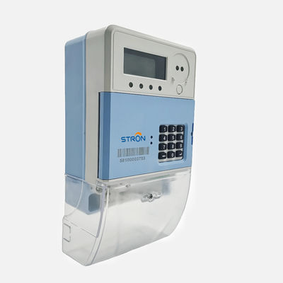 IP54 16kV 1600imp / KWh เครื่องวัดไฟฟ้าแบบเติมเงินแบบสมาร์ทเฟสเดียว