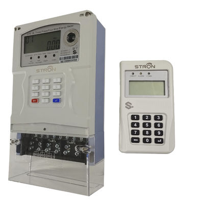ISO14001 เครื่องวัดไฟฟ้าแบบเติมเงินอัจฉริยะสามเฟส 60Hz พร้อม CIU